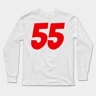 Carlos Sainz 55 - Driver Number Long Sleeve T-Shirt